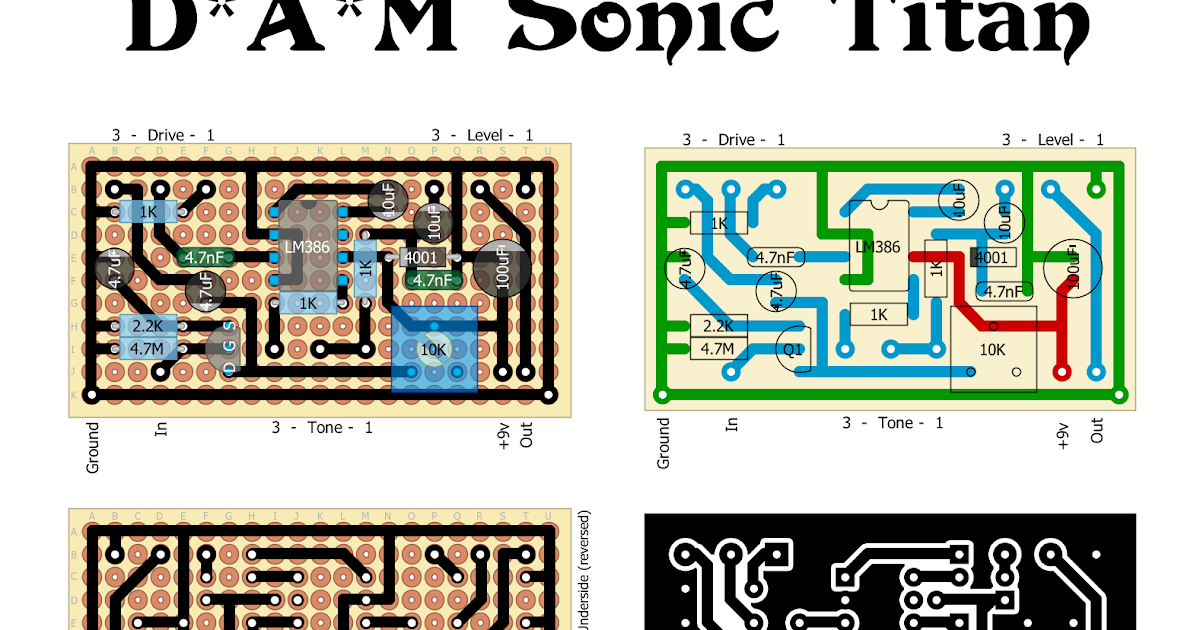 Perf and PCB Effects Layouts: DAM Sonic Titan
